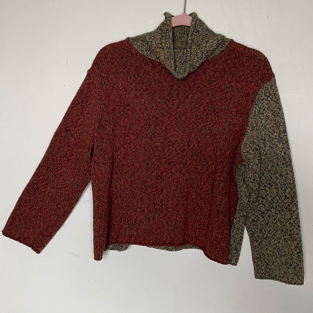 Willow Mixed Multicolor Knit Turtleneck Sweater Size Small